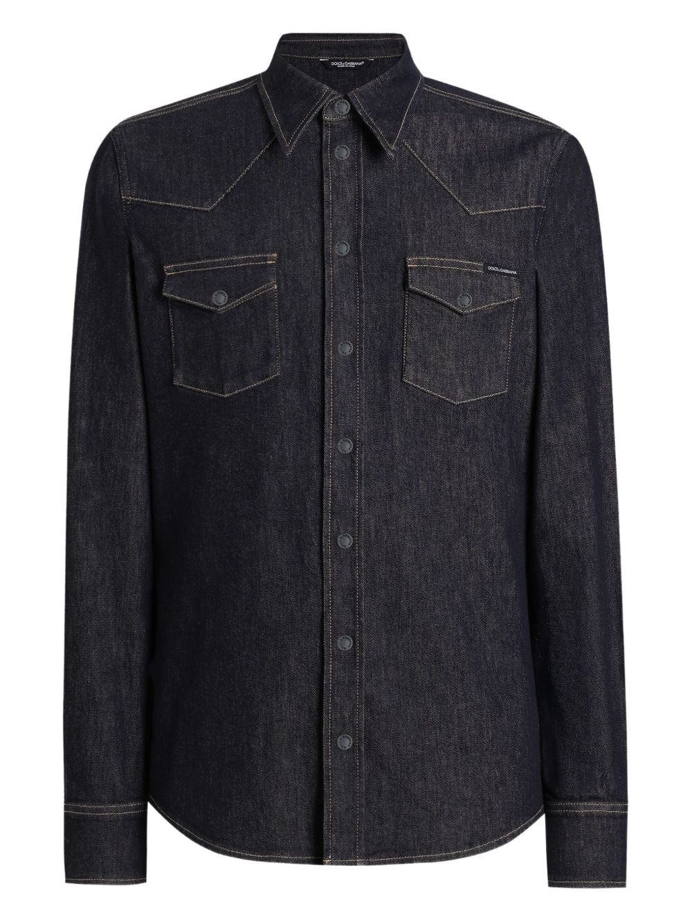DOLCE & GABBANA Stylish Stretch Denim Shirt 41