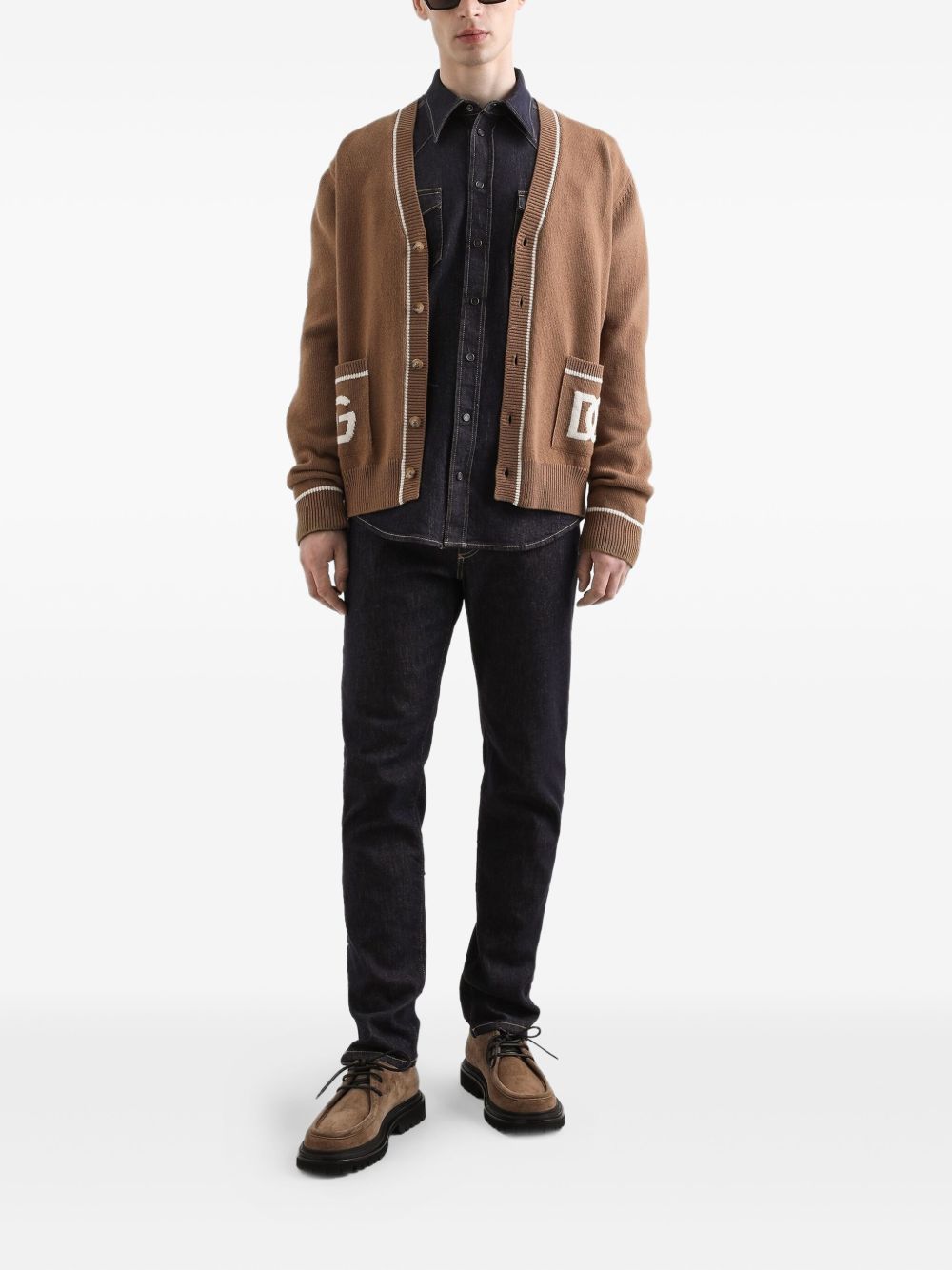 DOLCE & GABBANA Stylish Stretch Denim Shirt 41