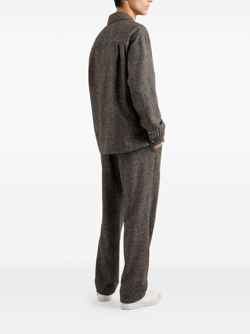 DOLCE & GABBANA Oversized Prince of Wales Pattern Shirt for Men