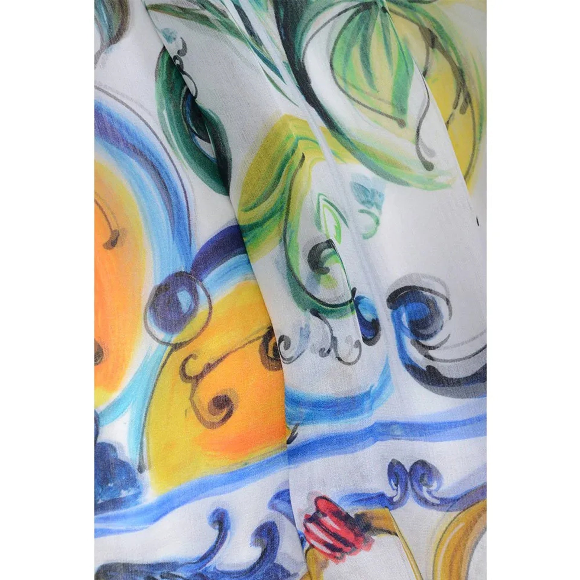 DOLCE & GABBANA Silk Maiolica Mini Dress