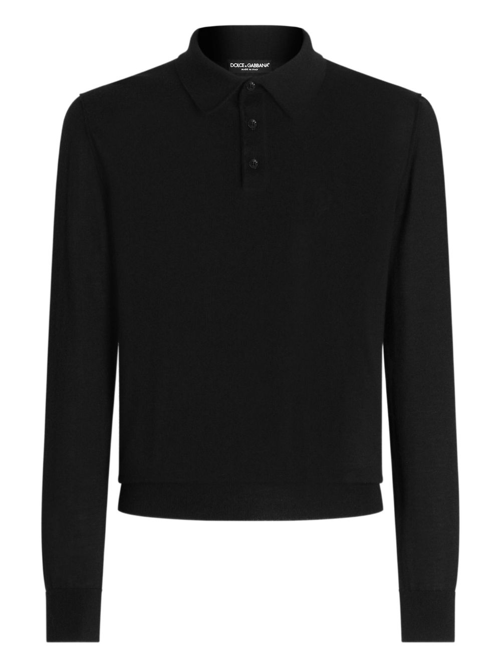 DOLCE & GABBANA Elegant Cashmere Long-Sleeved Polo Shirt - Fall Winter 25/26