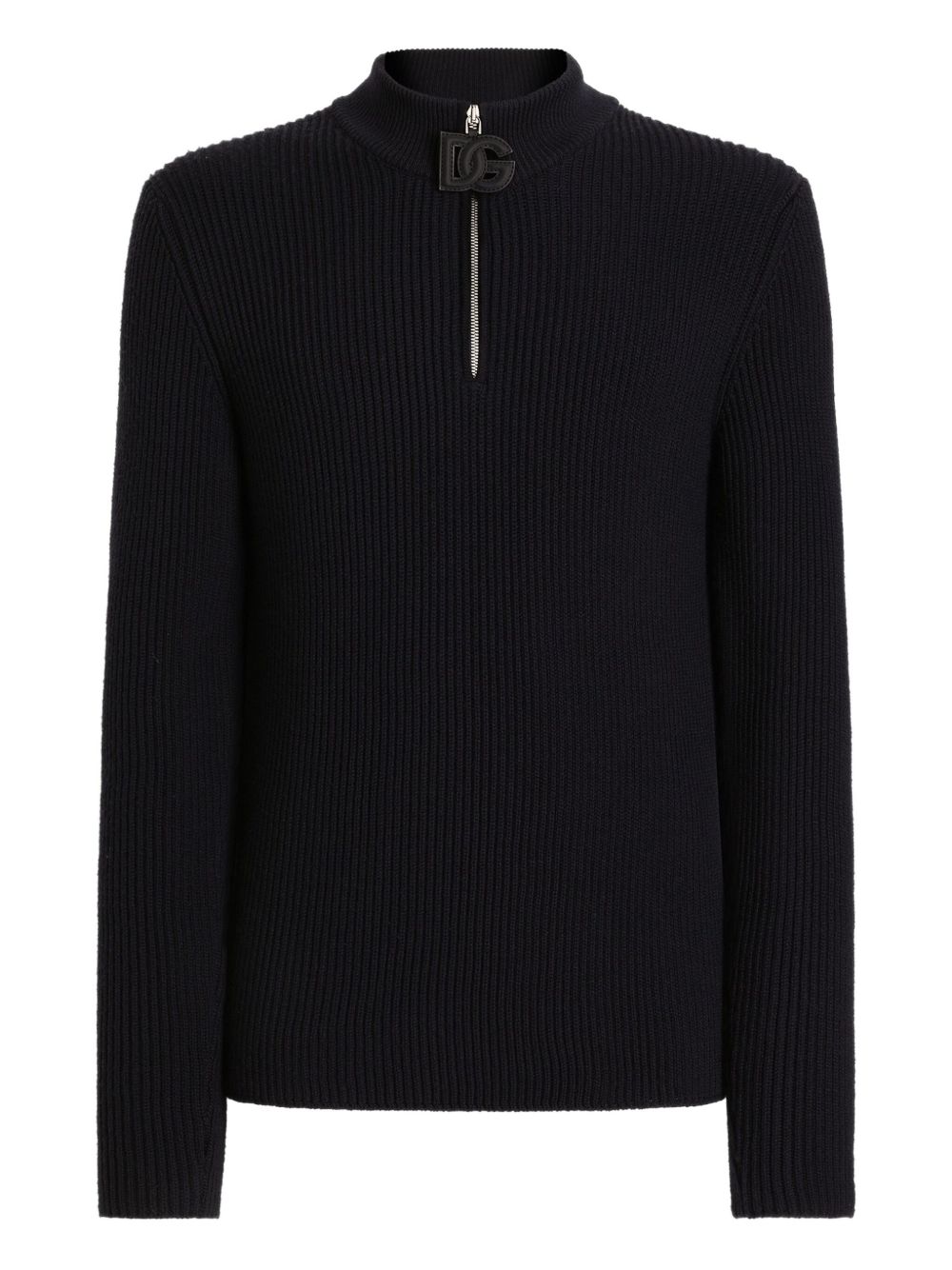DOLCE & GABBANA Men's Half-Zip Ribbed Sweater