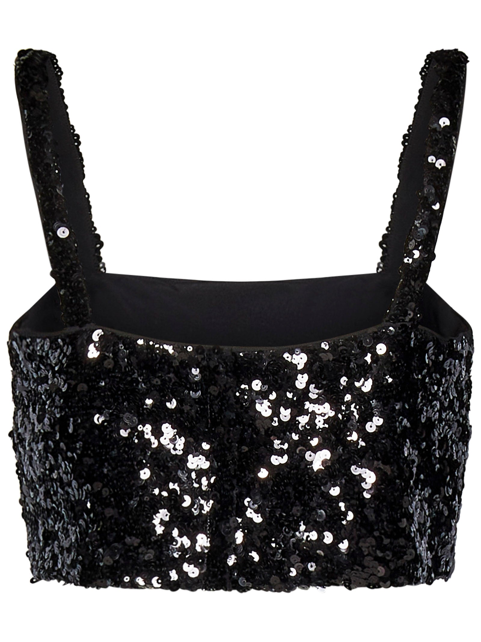DOLCE & GABBANA Chic Cropped Mini Sequin Top (IT 40)