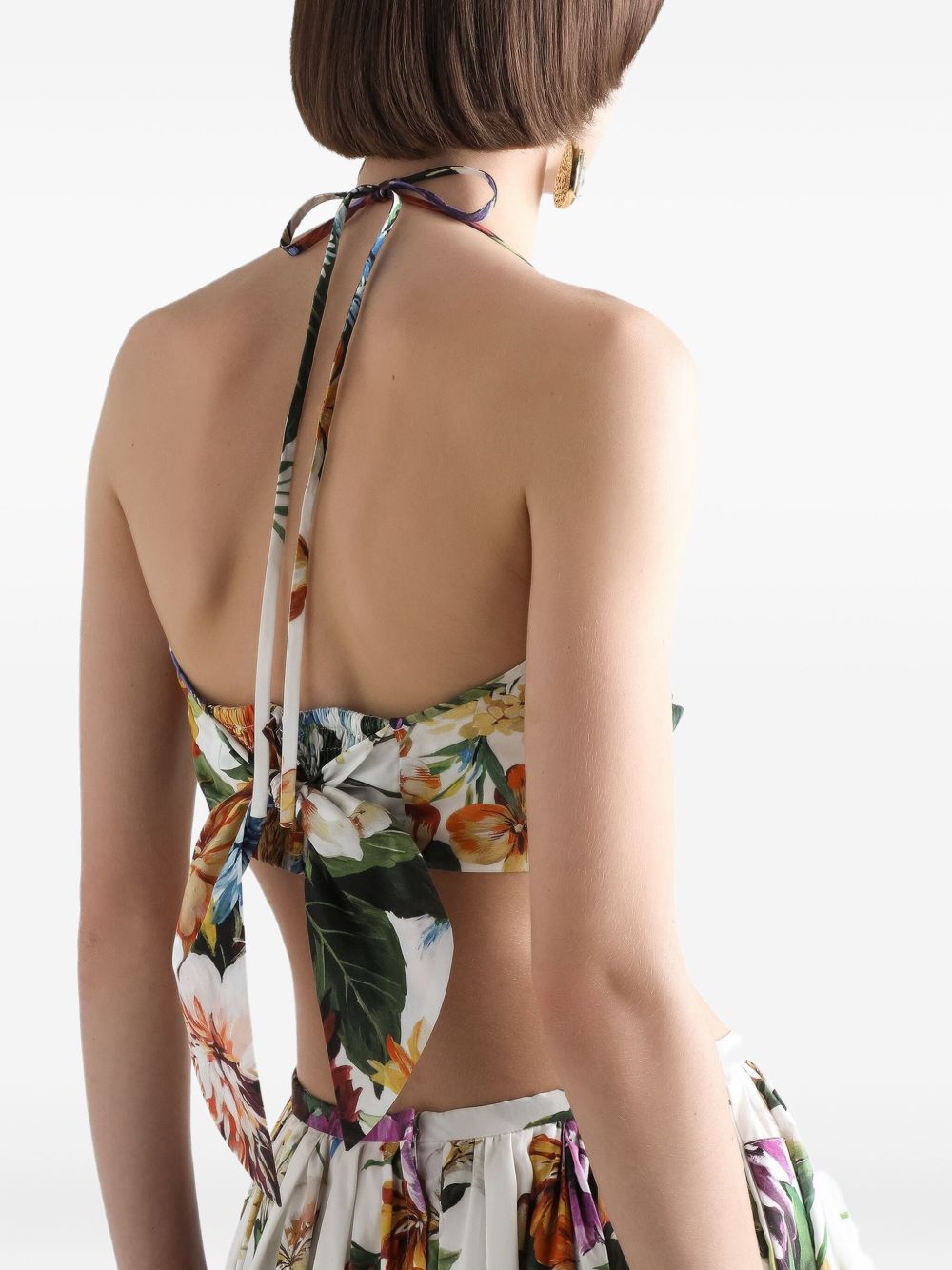 DOLCE & GABBANA Floral Print Cropped Top - Women’s Mini Style