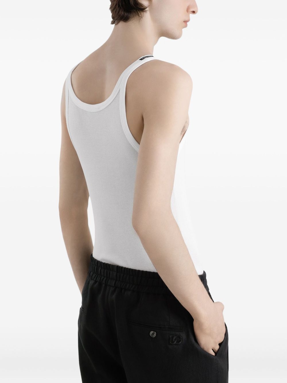 DOLCE & GABBANA Ribbed Tank Top - Fitted Style for Men