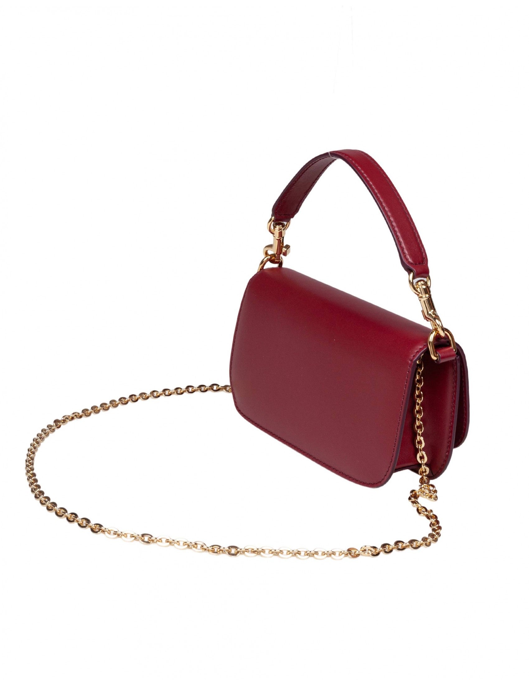 DOLCE & GABBANA Mini Leather Shoulder Handbag with DG Logo