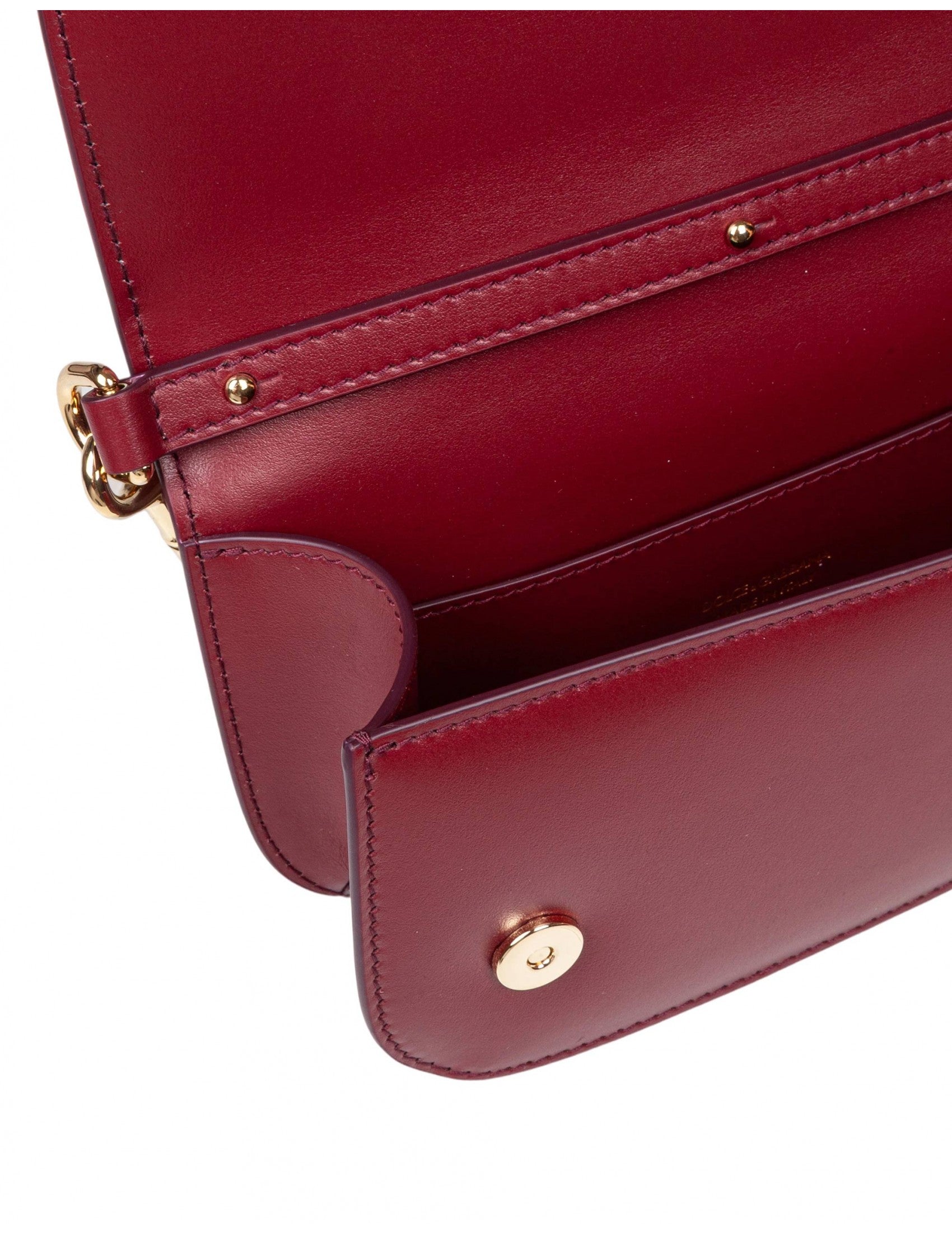 DOLCE & GABBANA Mini Leather Shoulder Handbag with DG Logo