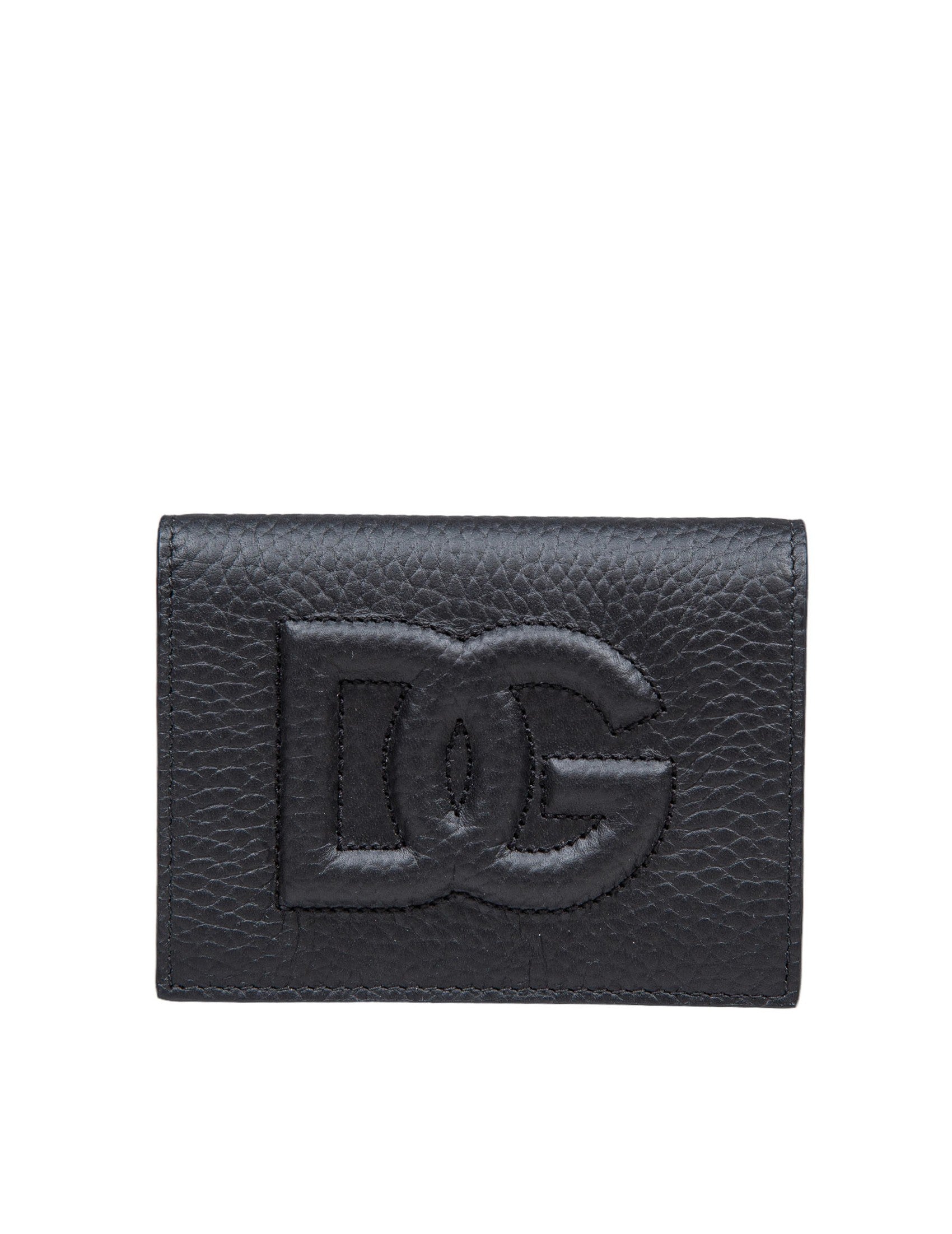 DOLCE & GABBANA Leather Card Holder with DG Logo - 8 cm x 10.5 cm