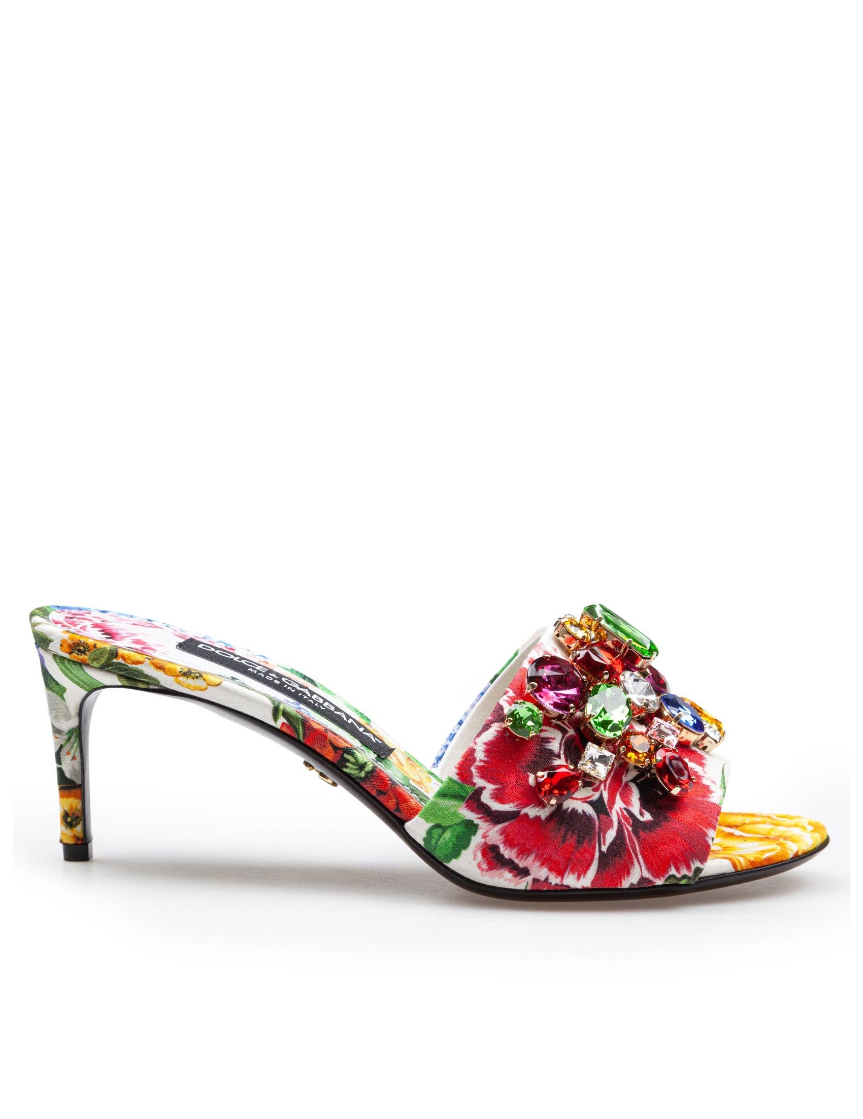 DOLCE & GABBANA Elegant Brocade Flat with Applied Stones