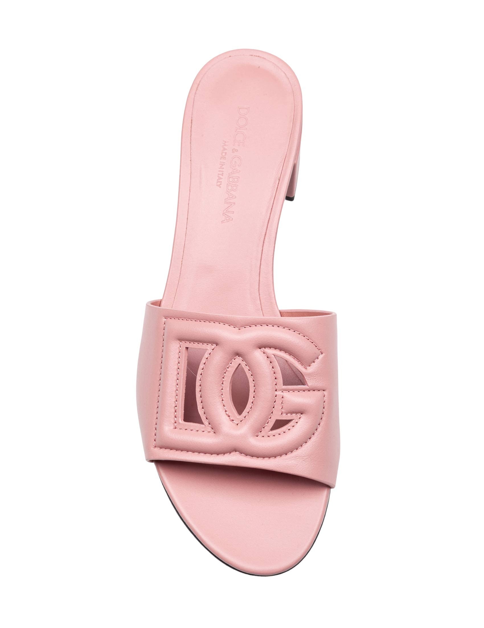 DOLCE & GABBANA Leather Flats with DG Logo
