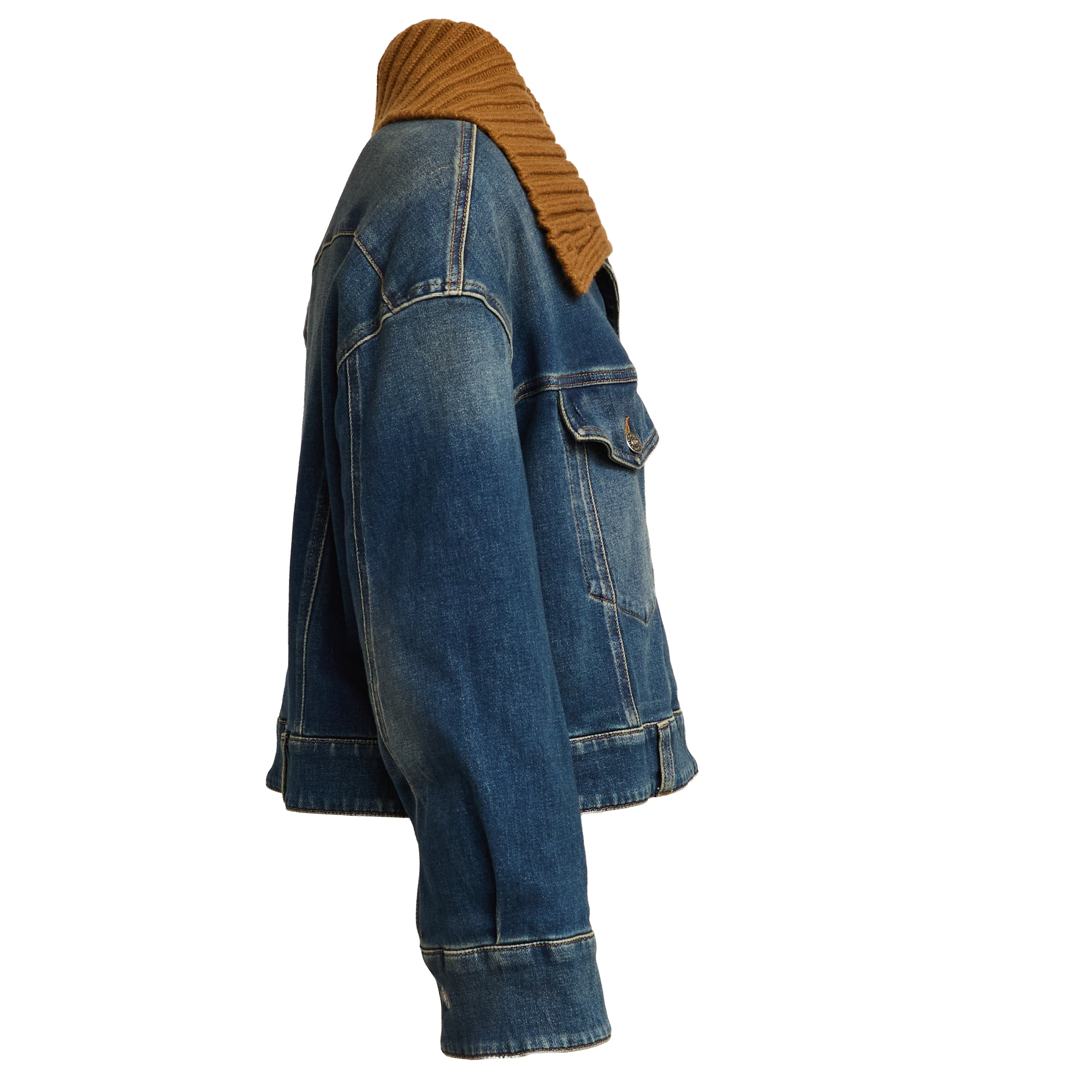 DONDUP Casual Denim Jacket with Contrasting Collar for Women