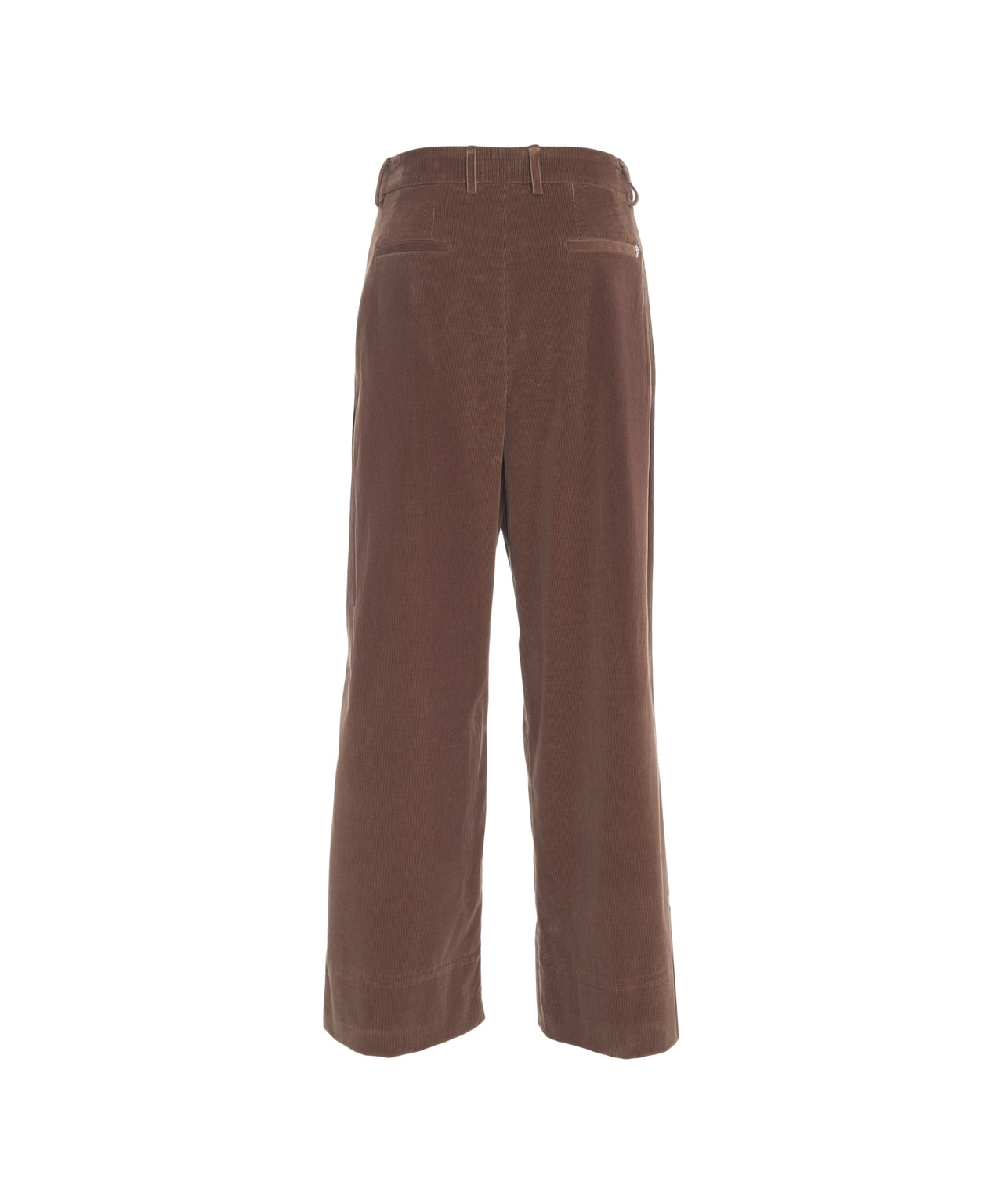 DONDUP High-Waisted Wide-Leg Pleated Trousers
