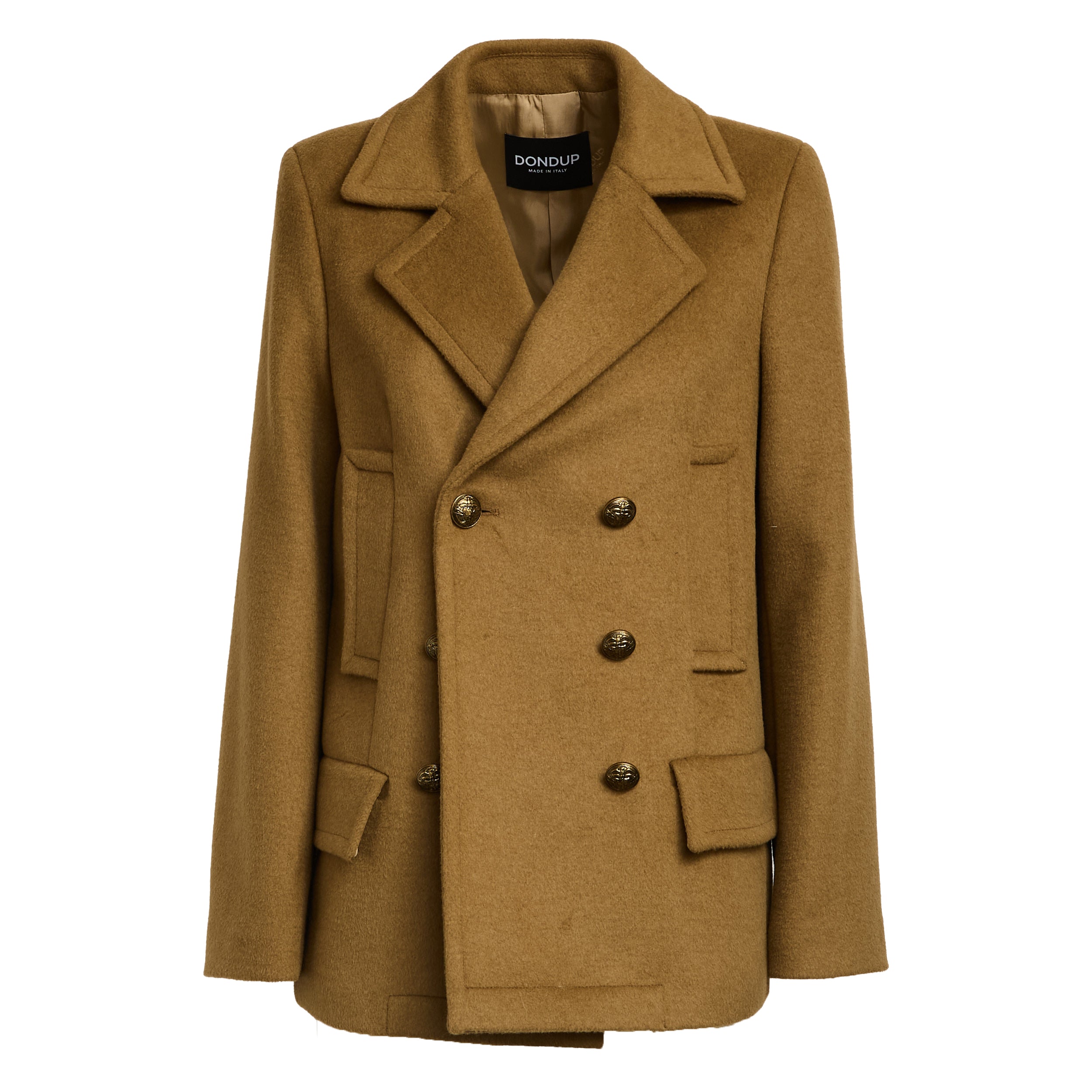 DONDUP Women's Double-Breasted Peacoat with Stylish Martingale - FW25