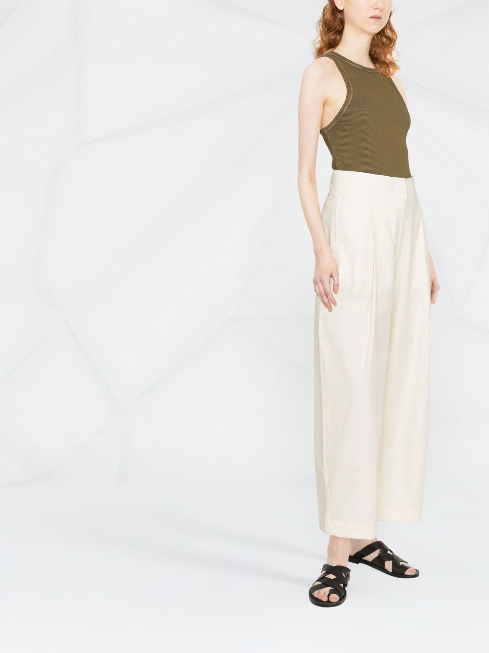 STUDIO NICHOLSON Wide-Leg Cropped Trousers