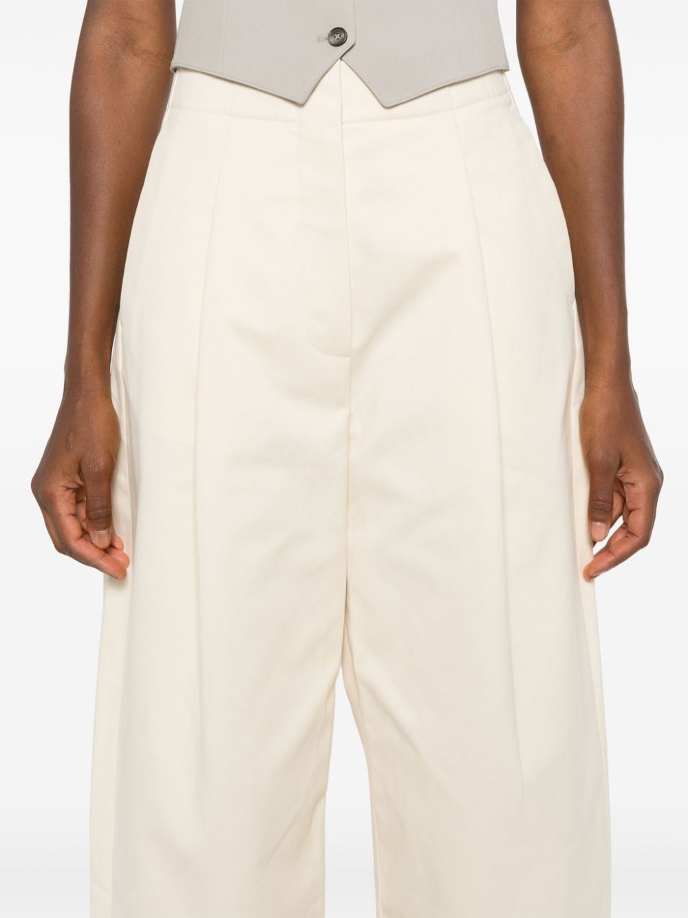 STUDIO NICHOLSON Wide-Leg Cropped Trousers