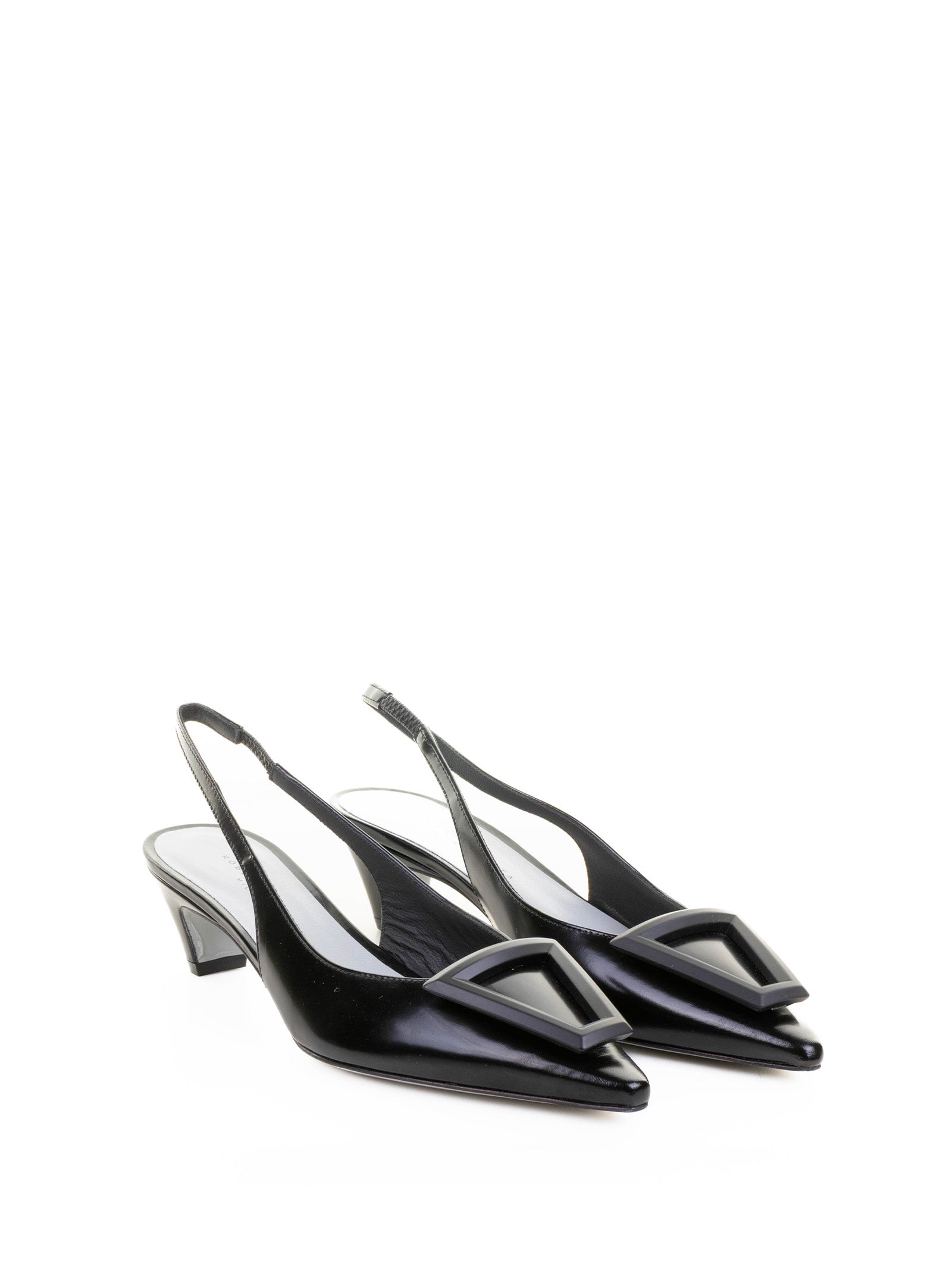 ROBERTO FESTA Pointed Slingback Pump in Brushed Finish
