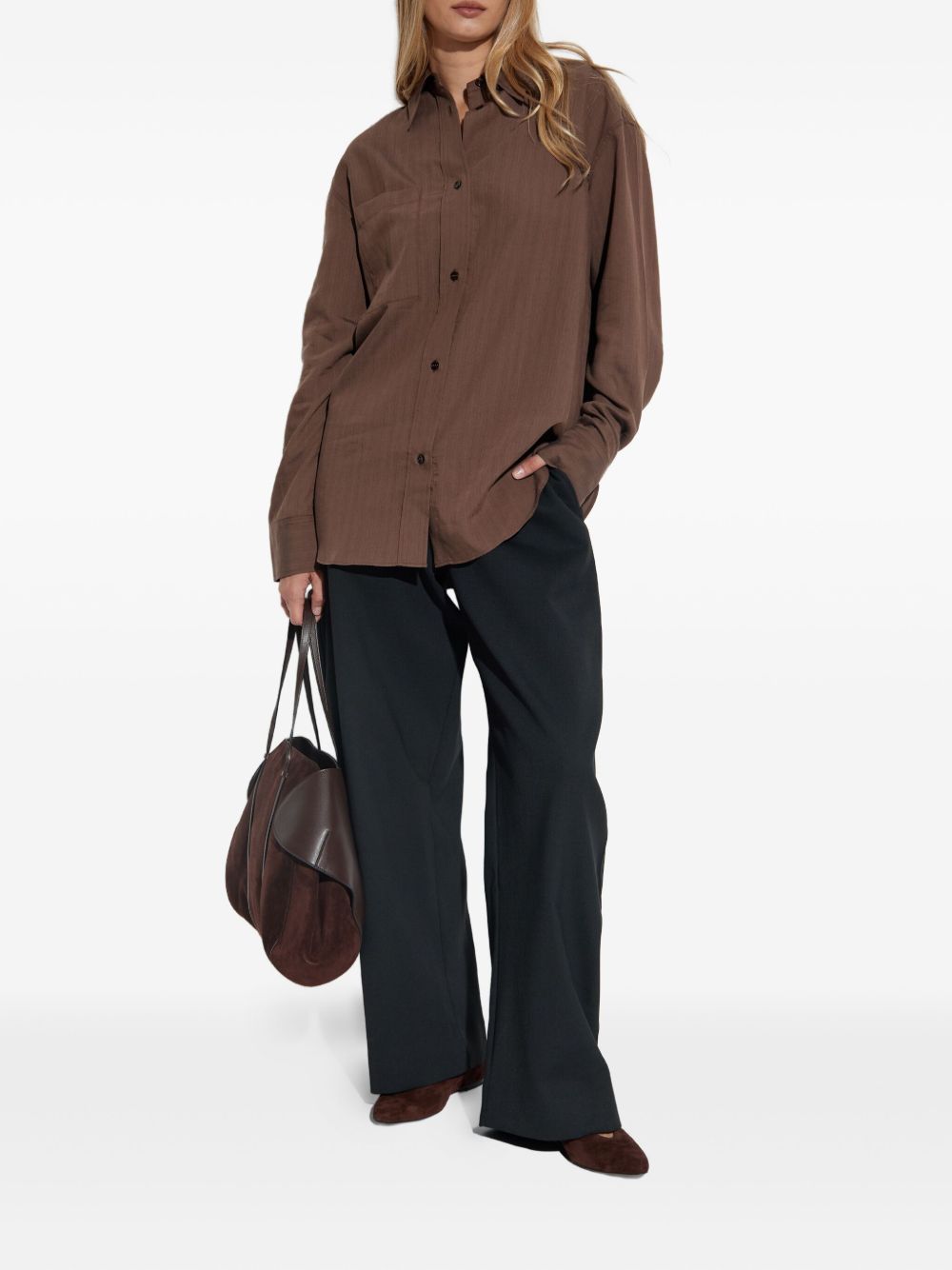 STUDIO NICHOLSON Belted Round Leg Pant