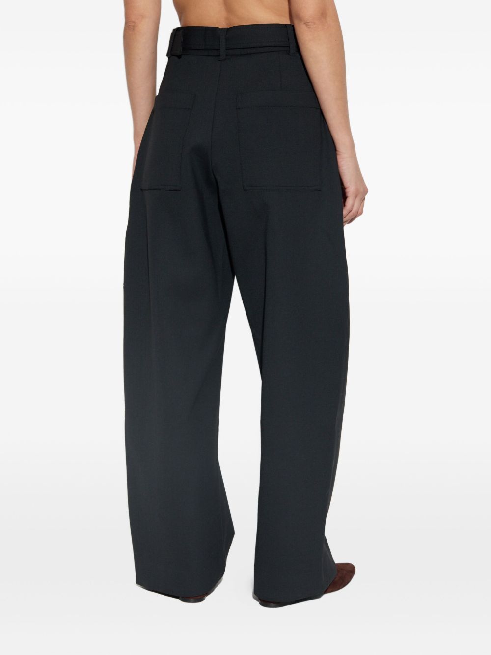 STUDIO NICHOLSON Belted Round Leg Pant