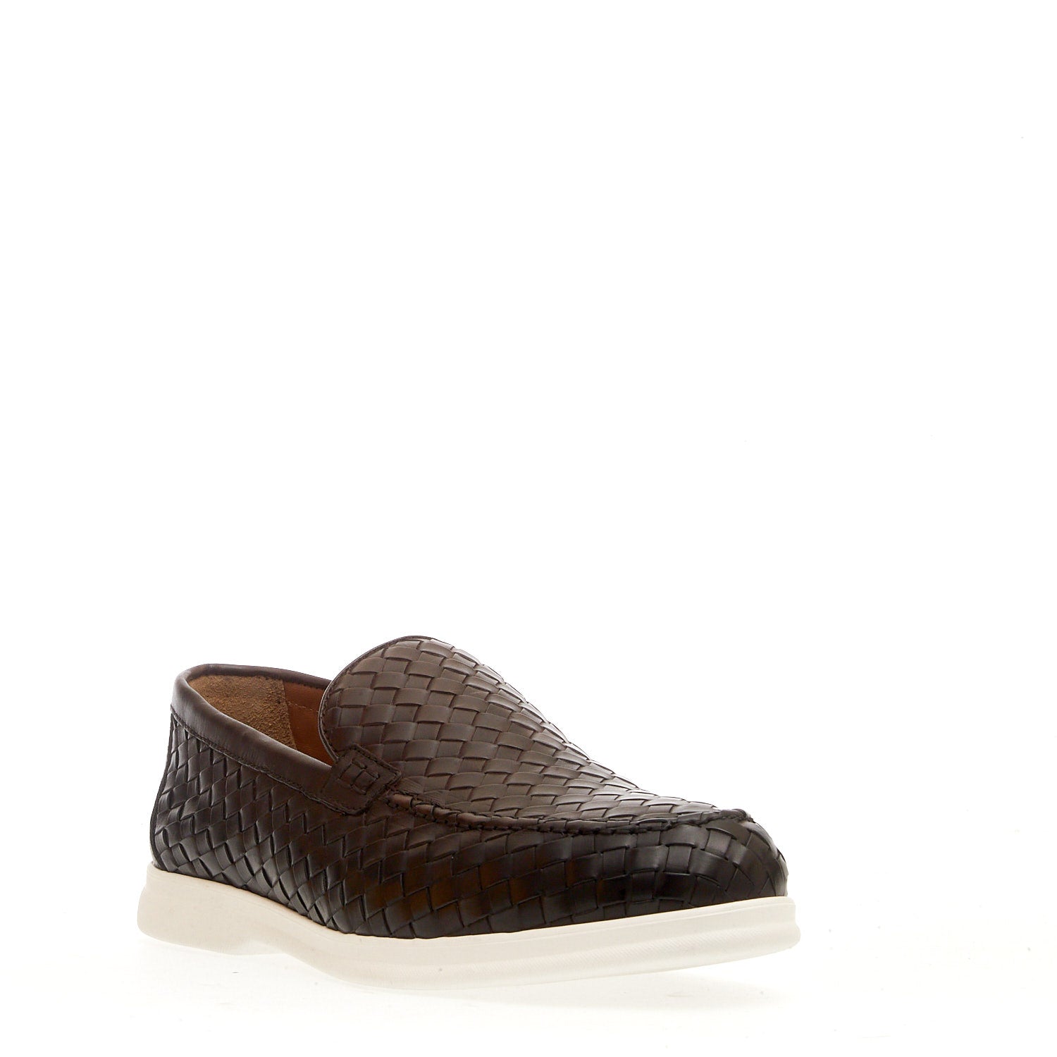 DOUCAL'S Classic Woven Leather Loafers for Men