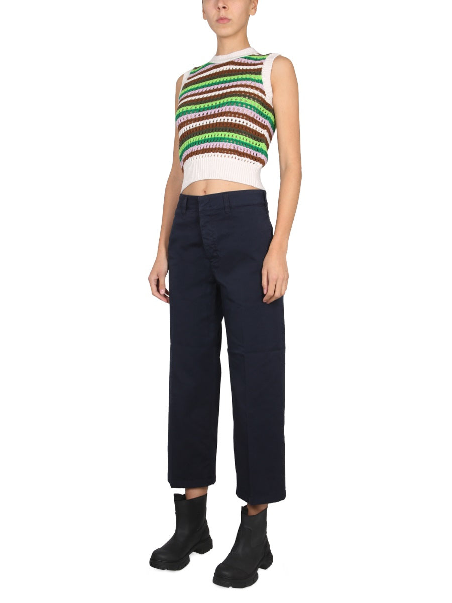 DEPARTMENT FIVE Classic Women's Cotton Pants with Concealed Closure