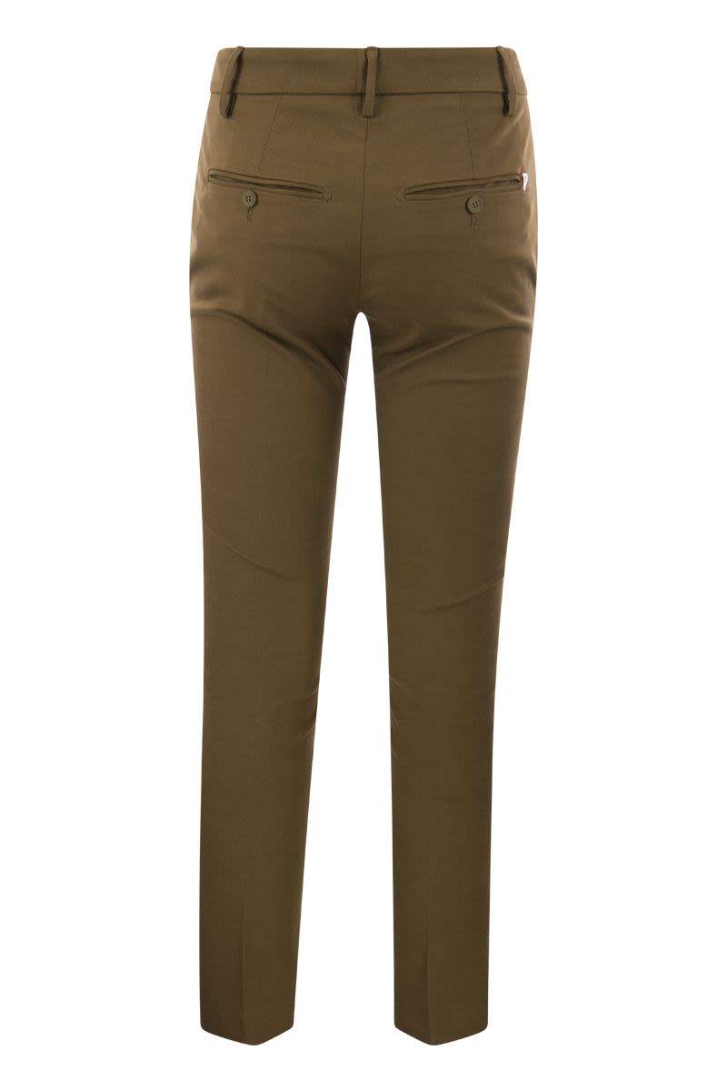 DONDUP Perfect Slim Fit Stretch Trousers - Ankle Length