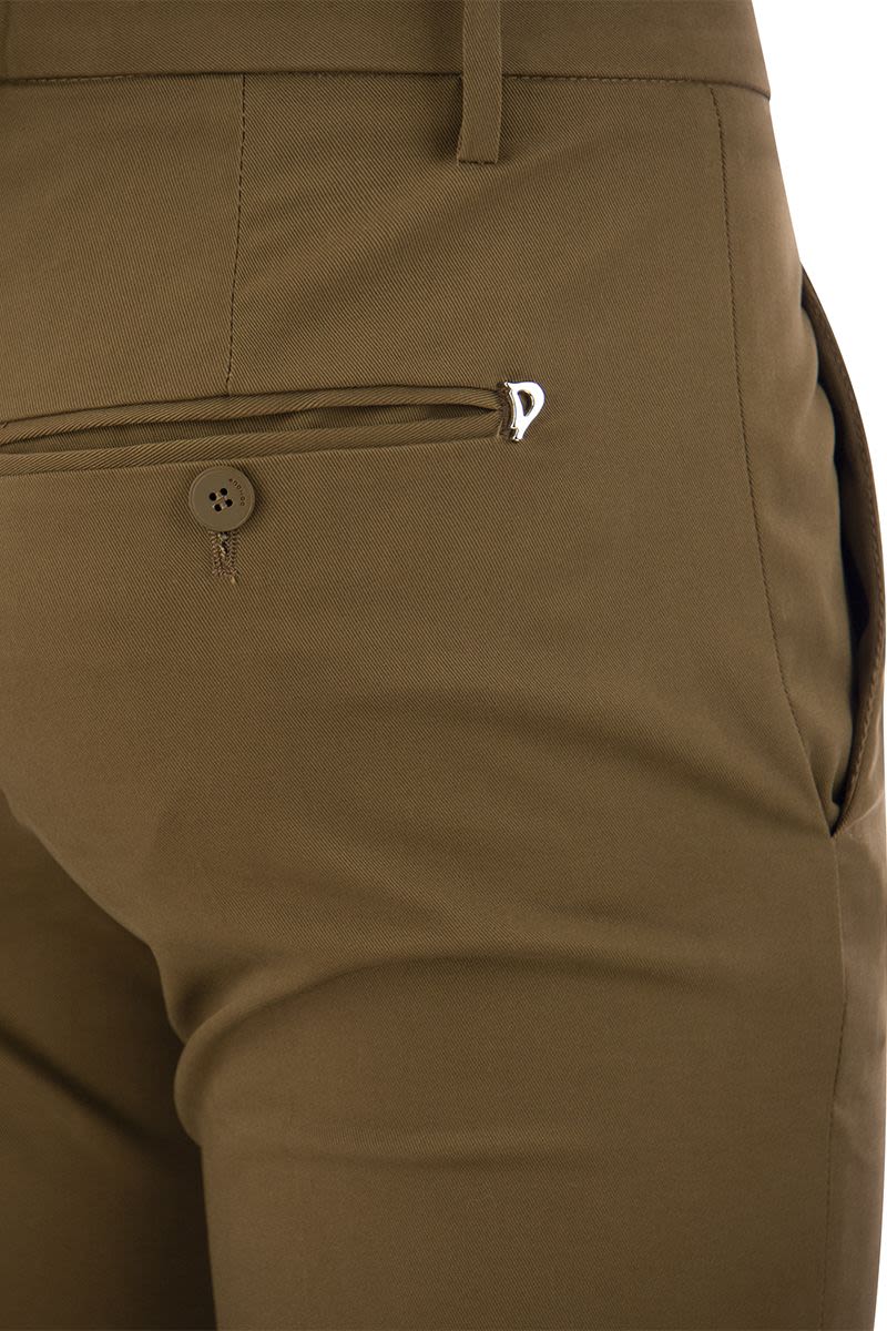 DONDUP Perfect Slim Fit Stretch Trousers - Ankle Length