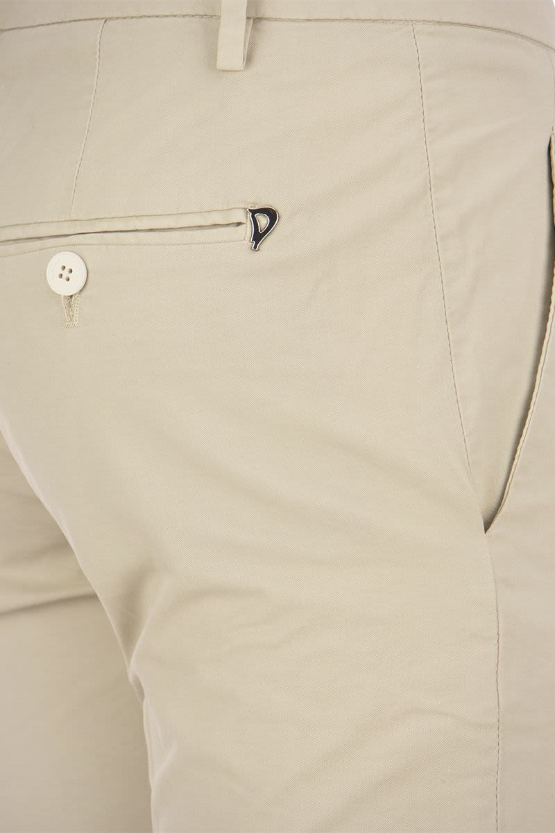 DONDUP Slim-Fit Cotton Gabardine Ankle-Length Trousers