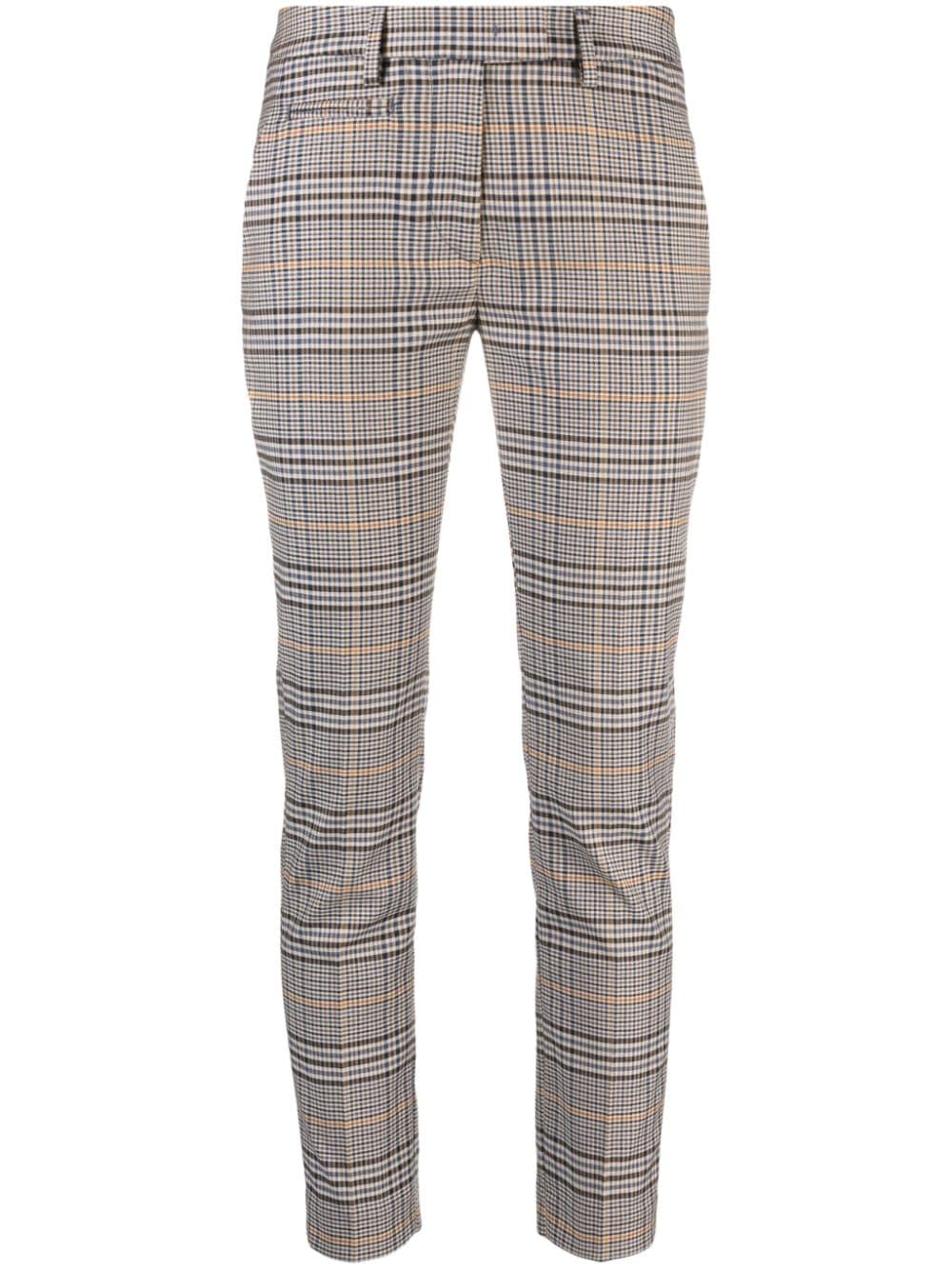 DONDUP Checkered Design Crop Trousers