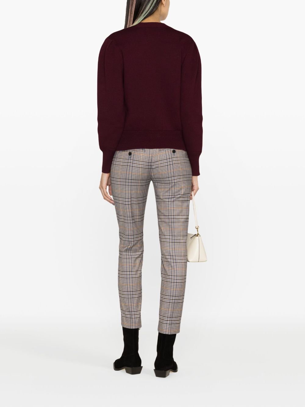 DONDUP Checkered Design Crop Trousers
