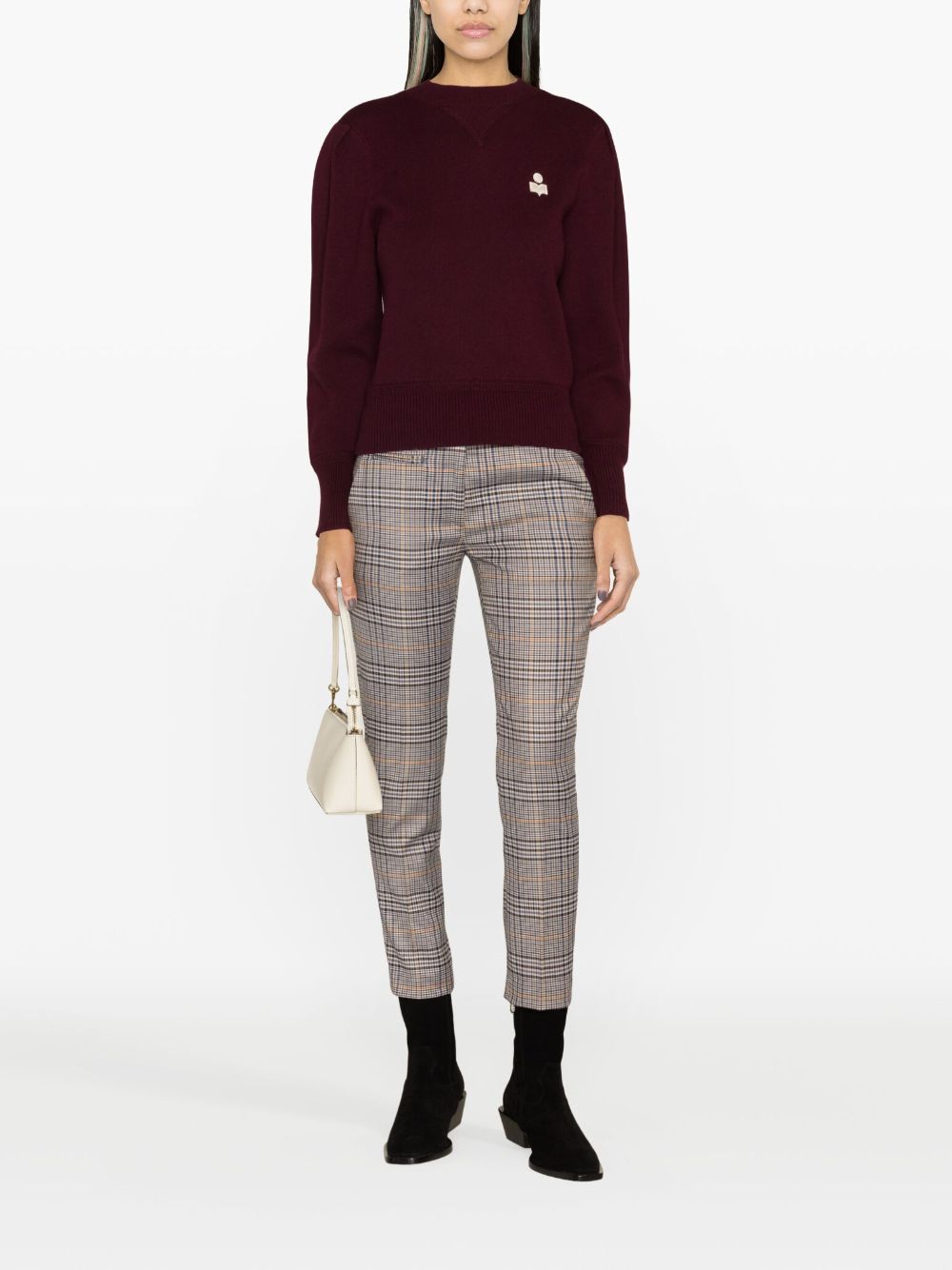 DONDUP Checkered Design Crop Trousers