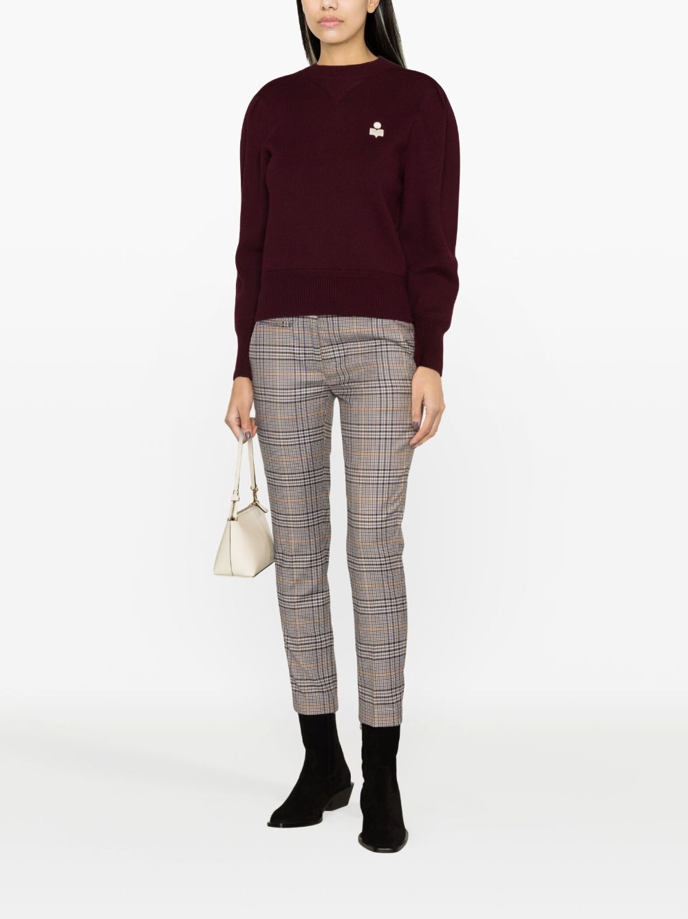 DONDUP Checkered Design Crop Trousers