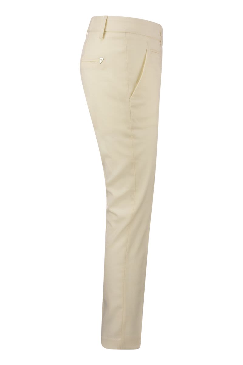 DONDUP Wool Slim-Fit Trousers - Ankle-Length