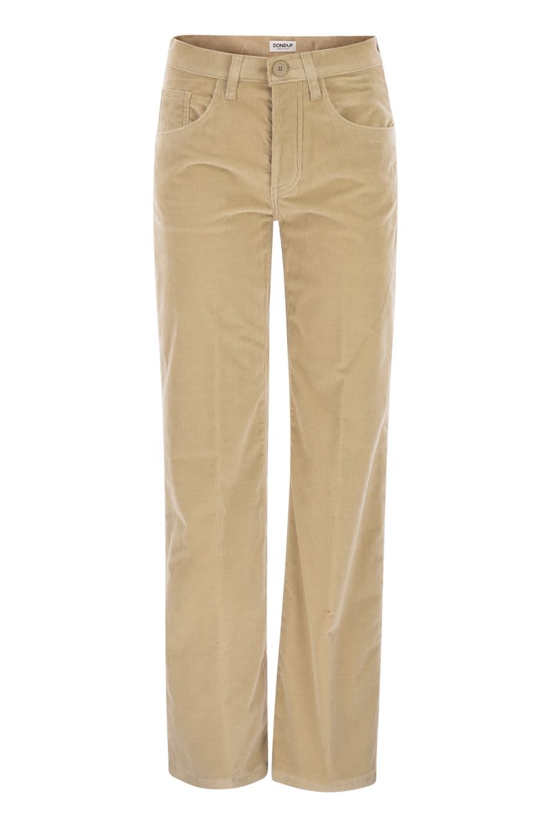 DONDUP Wide-Leg Corduroy Trousers - Low Rise