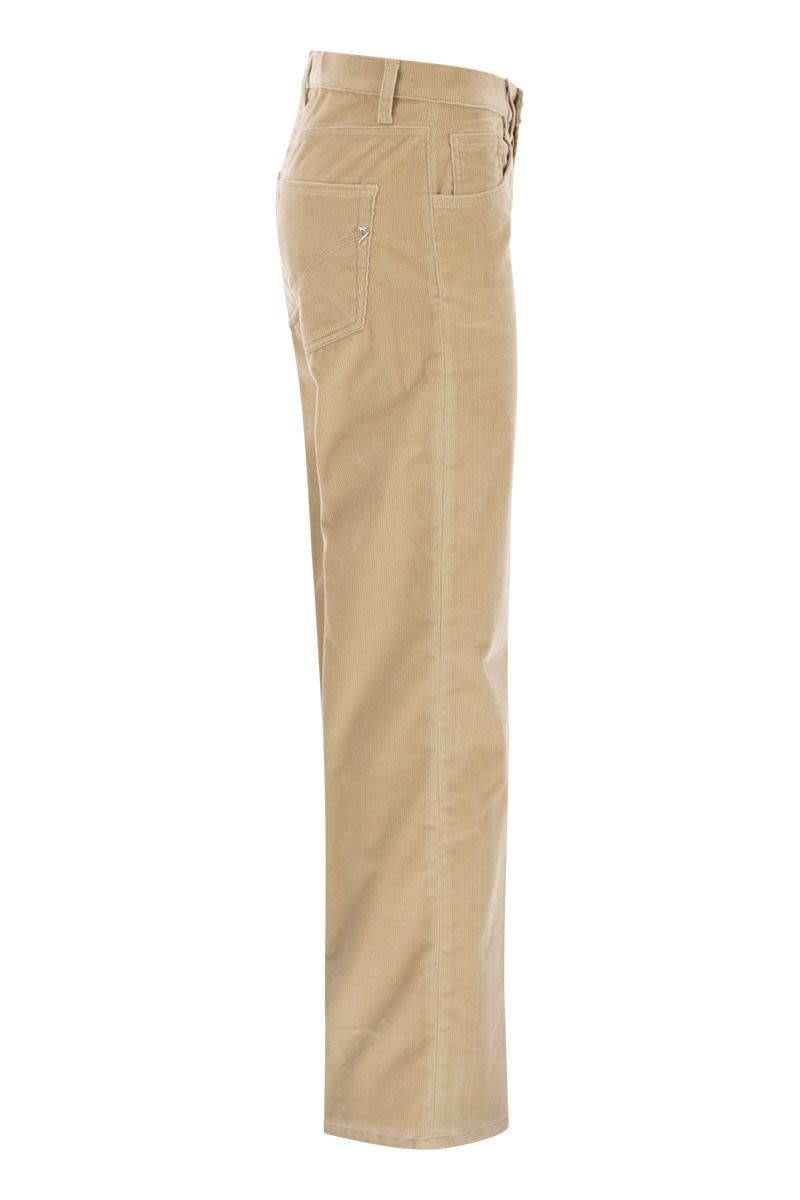 DONDUP Wide-Leg Corduroy Trousers - Low Rise