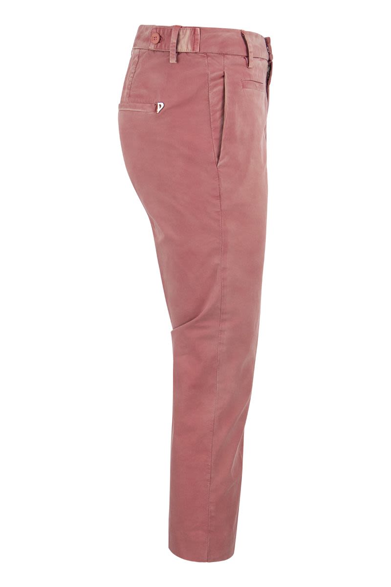 DONDUP Mid-Rise Carrot Fit Chino Trousers for Women