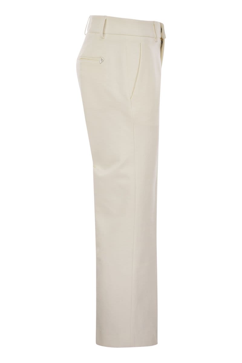 DONDUP Women’s Low-Waisted Cropped T-Shirt Trousers