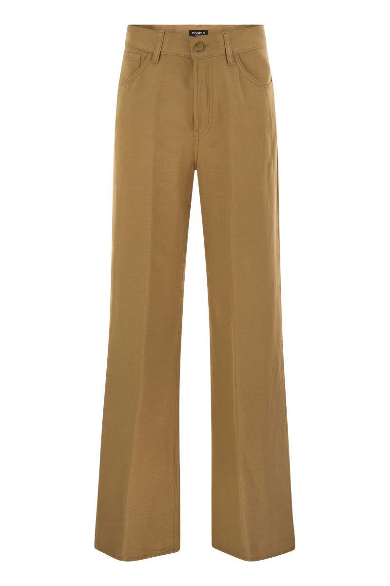 DONDUP Amber Wide-Leg Trousers - Five-Pocket Style