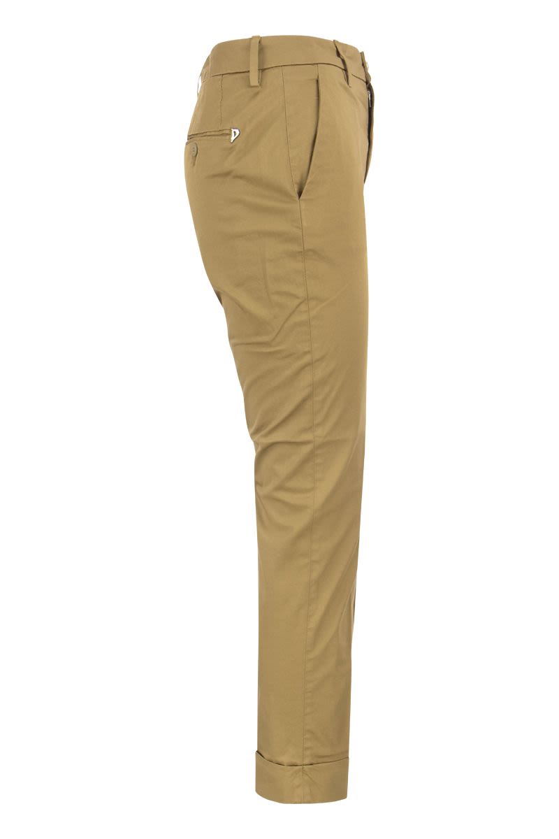 DONDUP Slim Cropped Chino Trousers for Women