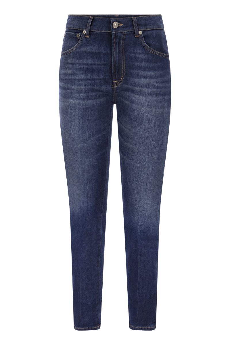 DONDUP Slim Fit Ankle-Length Organic Stretch Denim Jeans