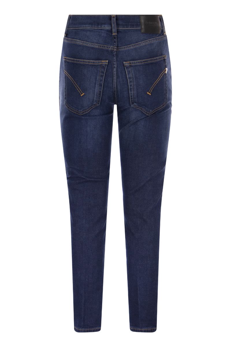 DONDUP Slim Fit Ankle-Length Organic Stretch Denim Jeans