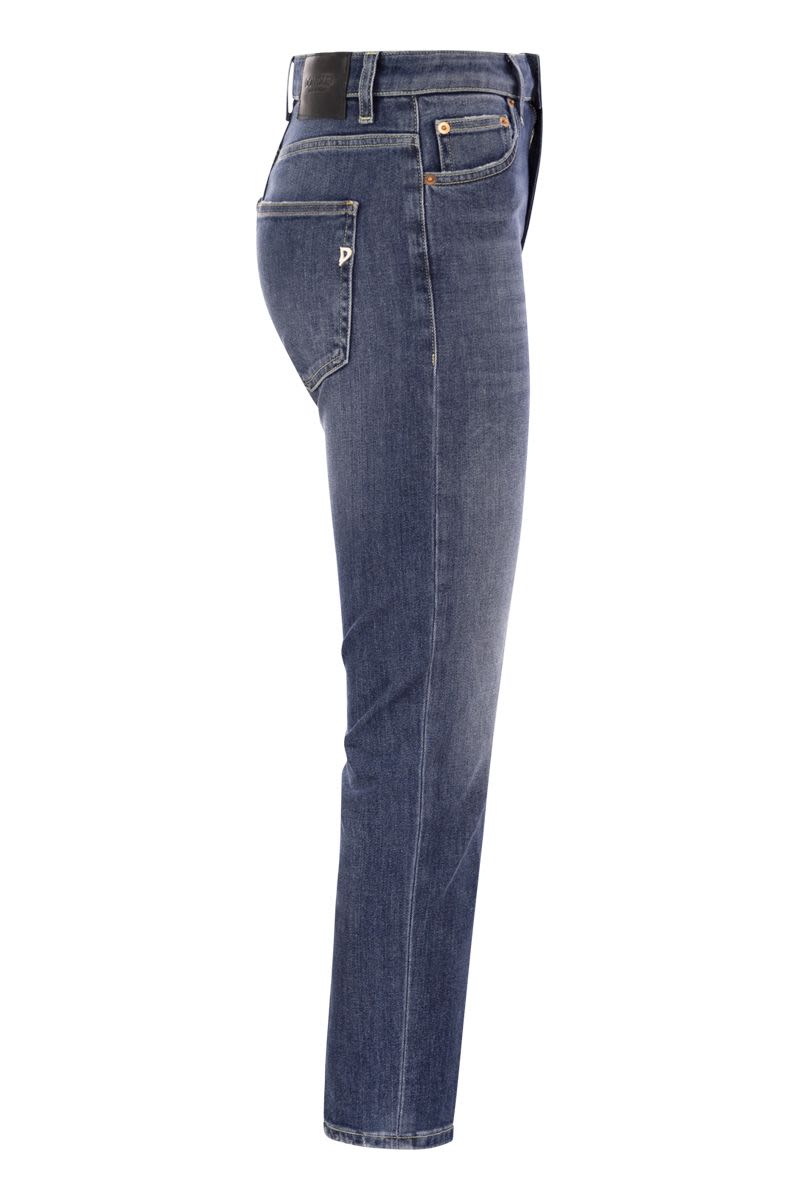 DONDUP CINDY Regular Fit High-Waist Straight Leg Jeans