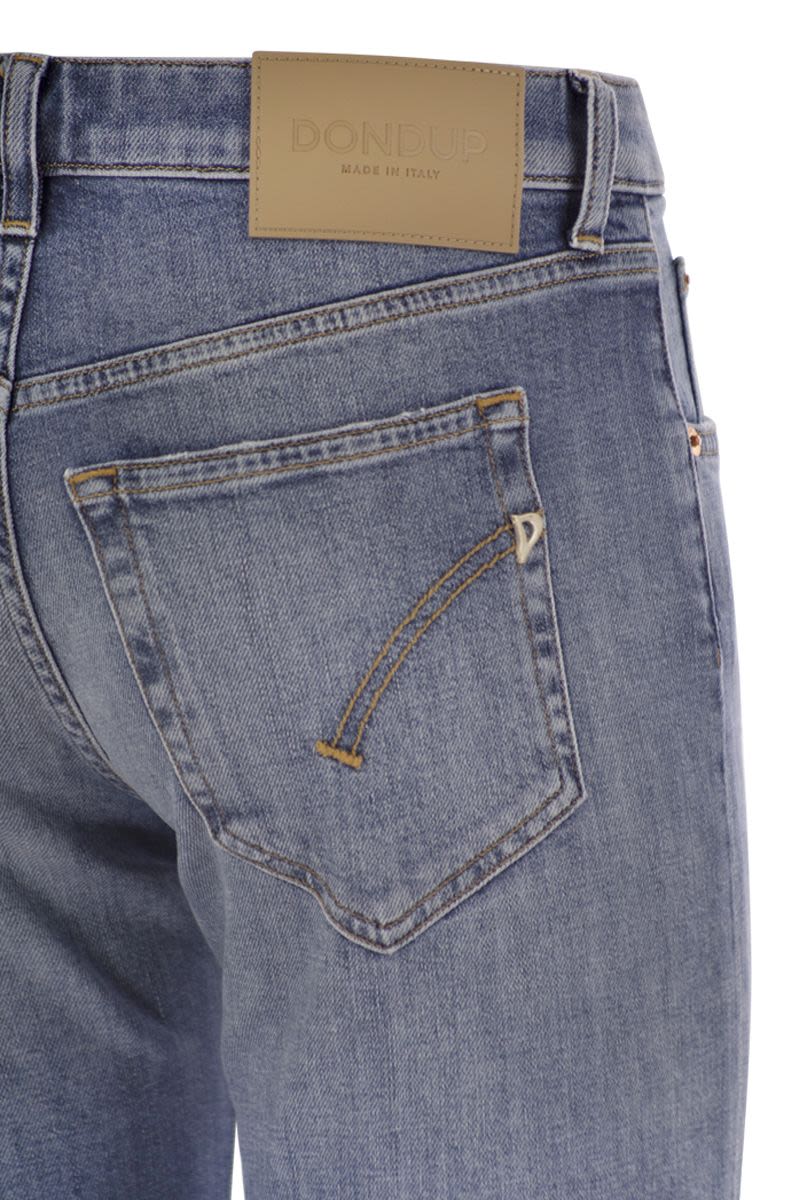 DONDUP Slim-Fit High Turn-Up Jeans