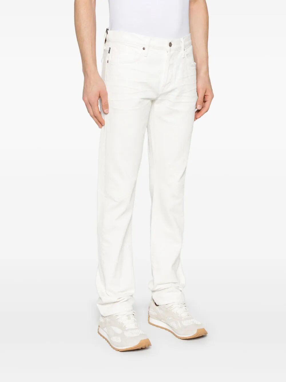 TOM FORD Ripped Details Straight Fit Jeans