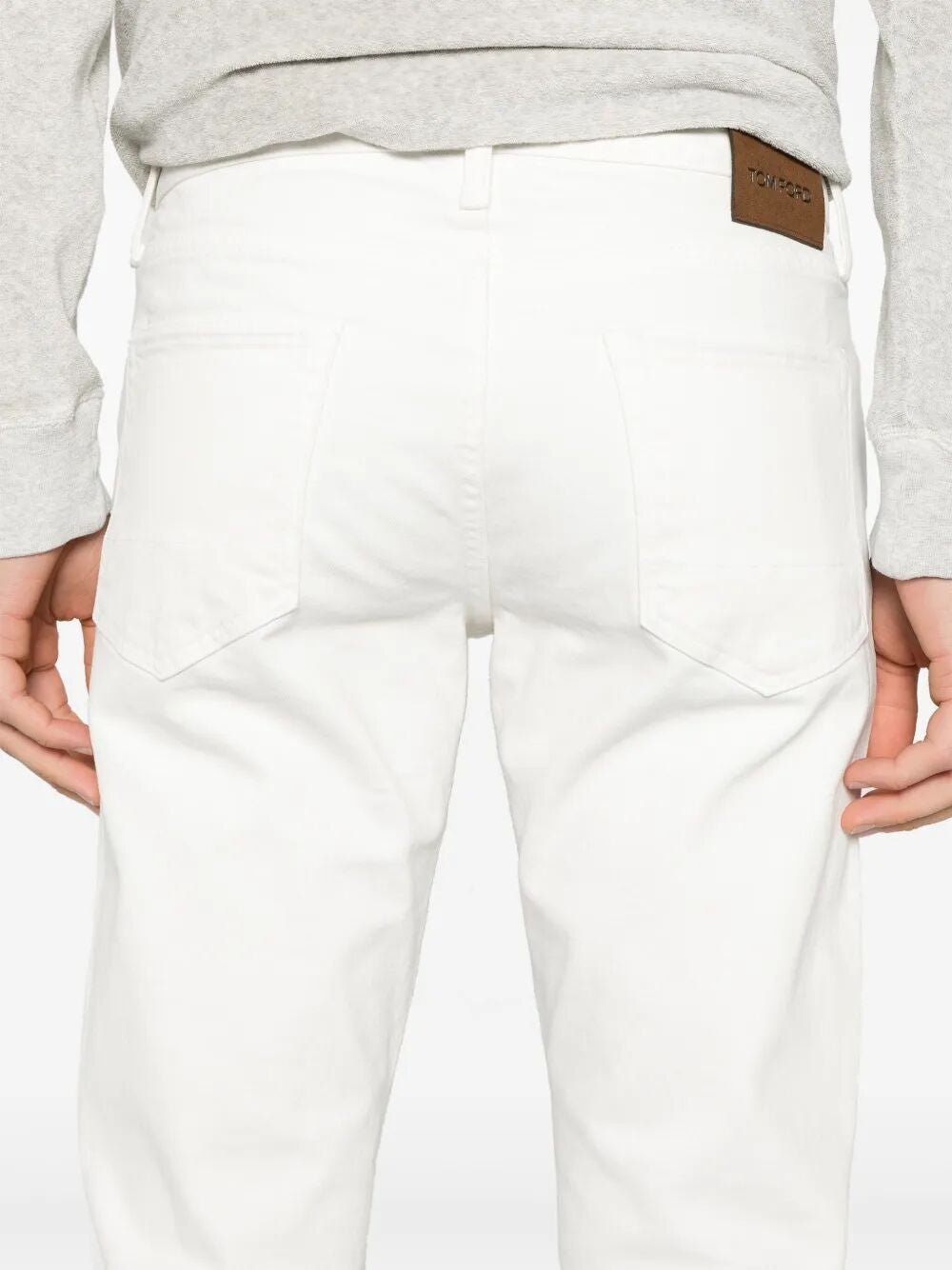 TOM FORD Ripped Details Straight Fit Jeans