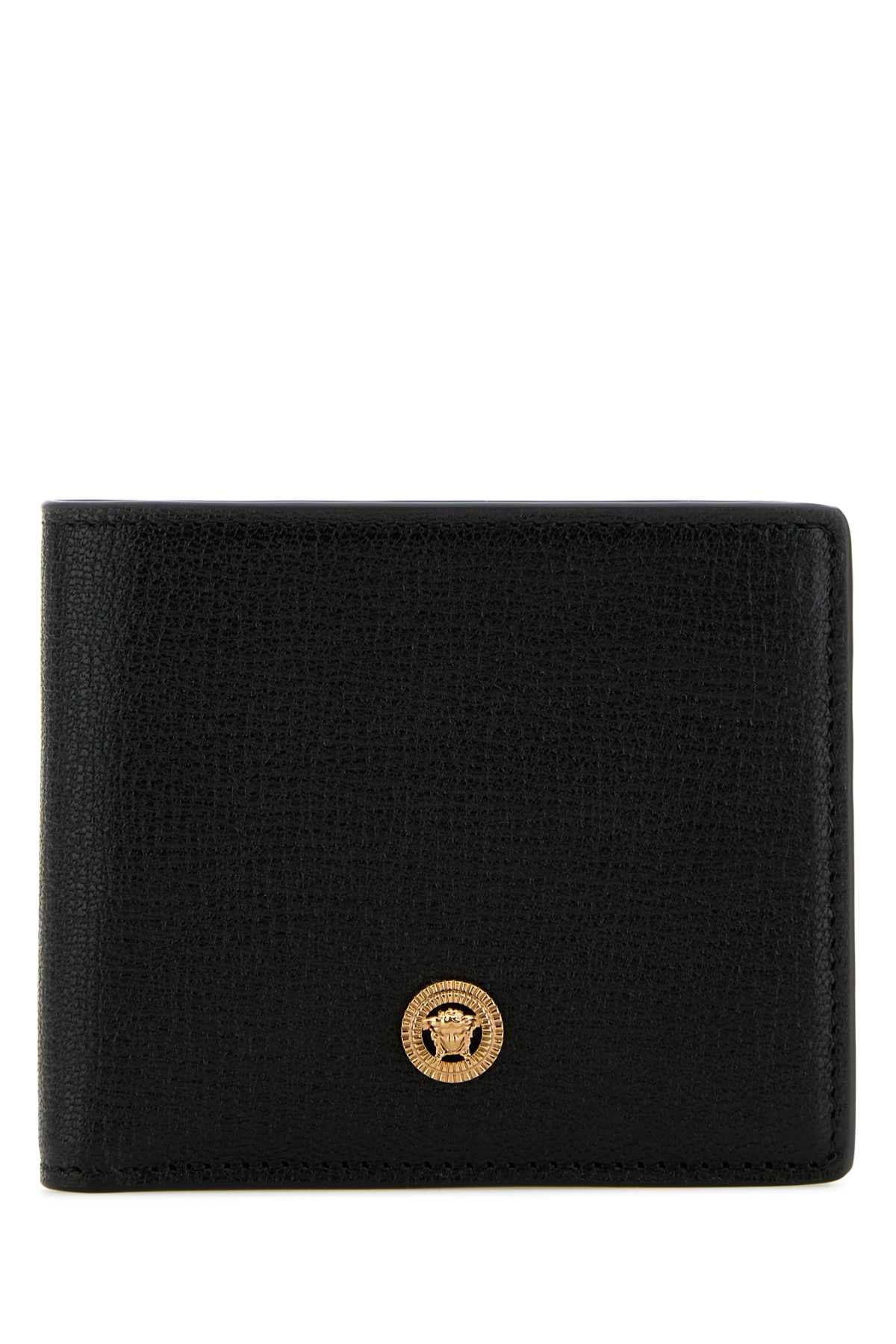 VERSACE Mini Bi-Fold Leather Wallet for Men