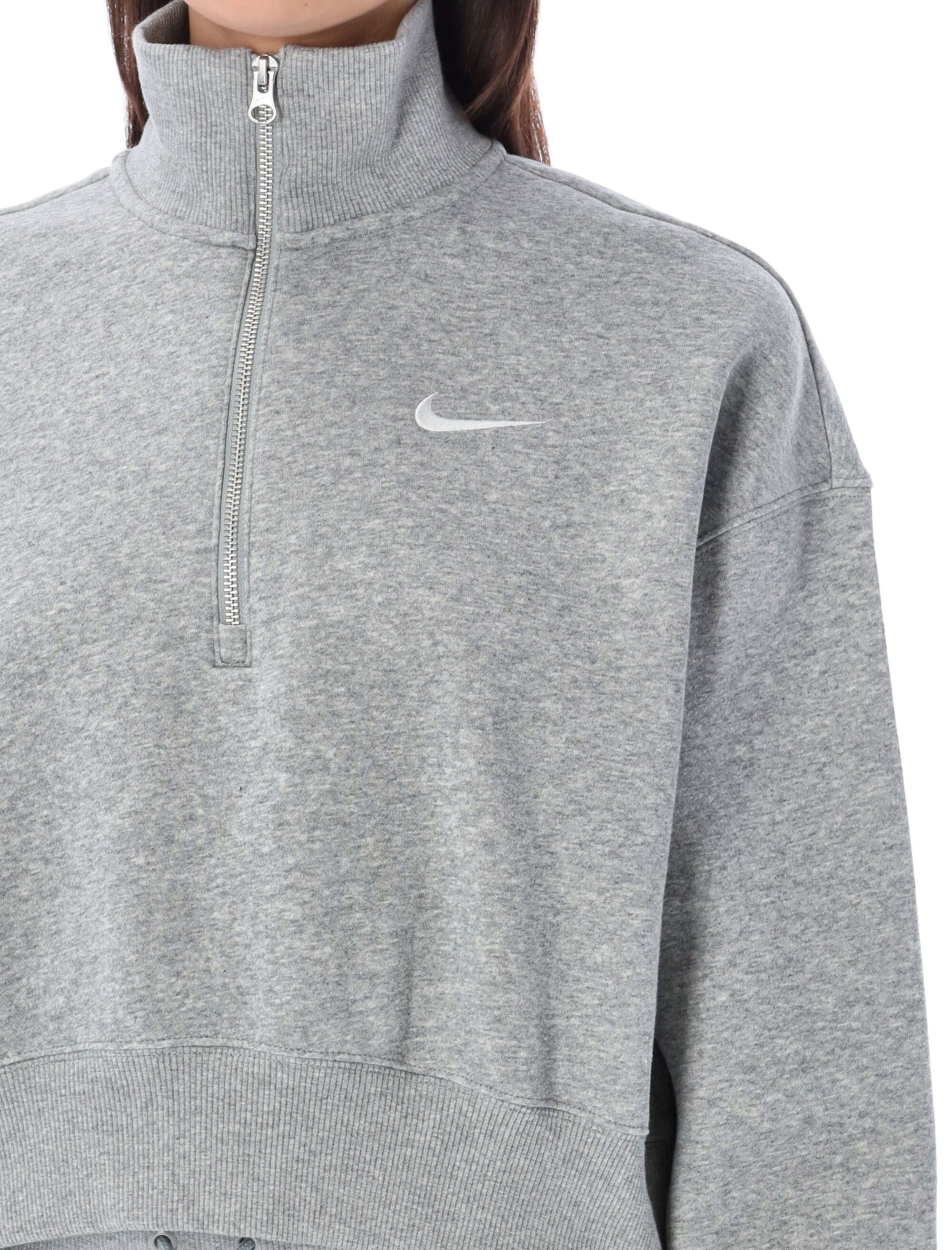 NIKE Women's Mini Half-Zip Crop Sweatshirt