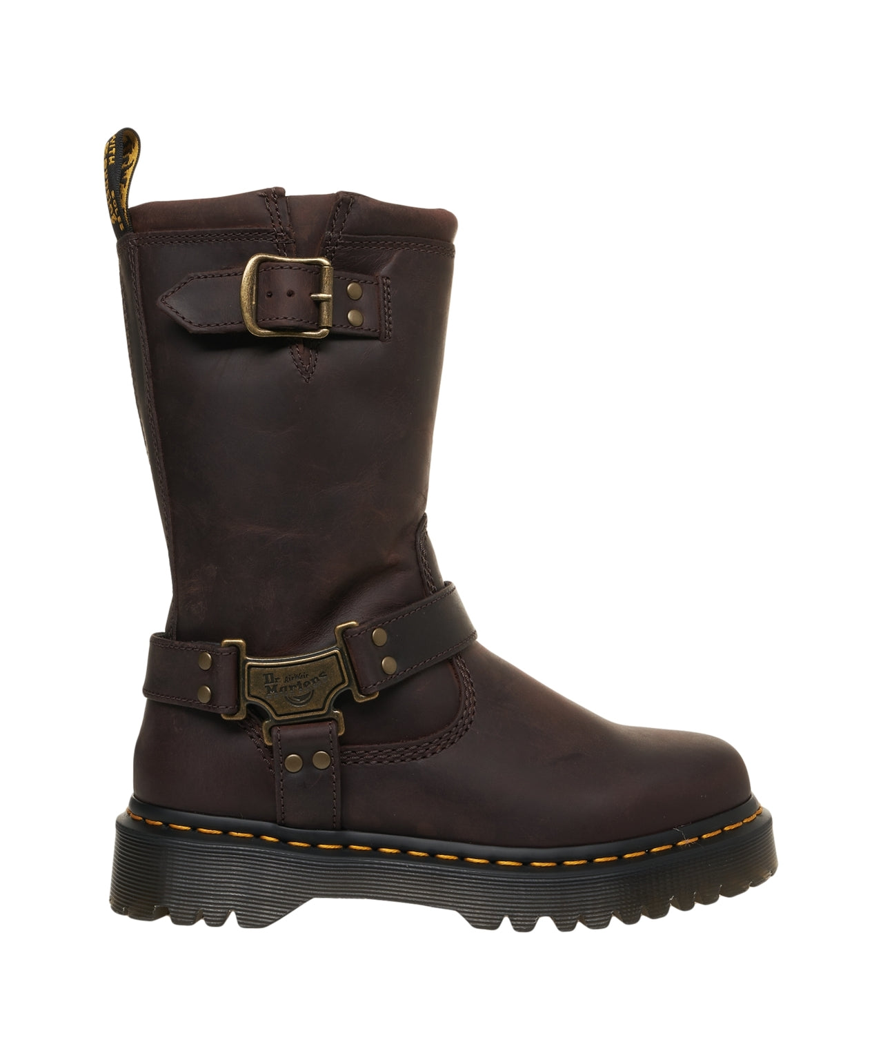 DR. MARTENS Women's Buckle Closure Ankle Boots with Platform Sole