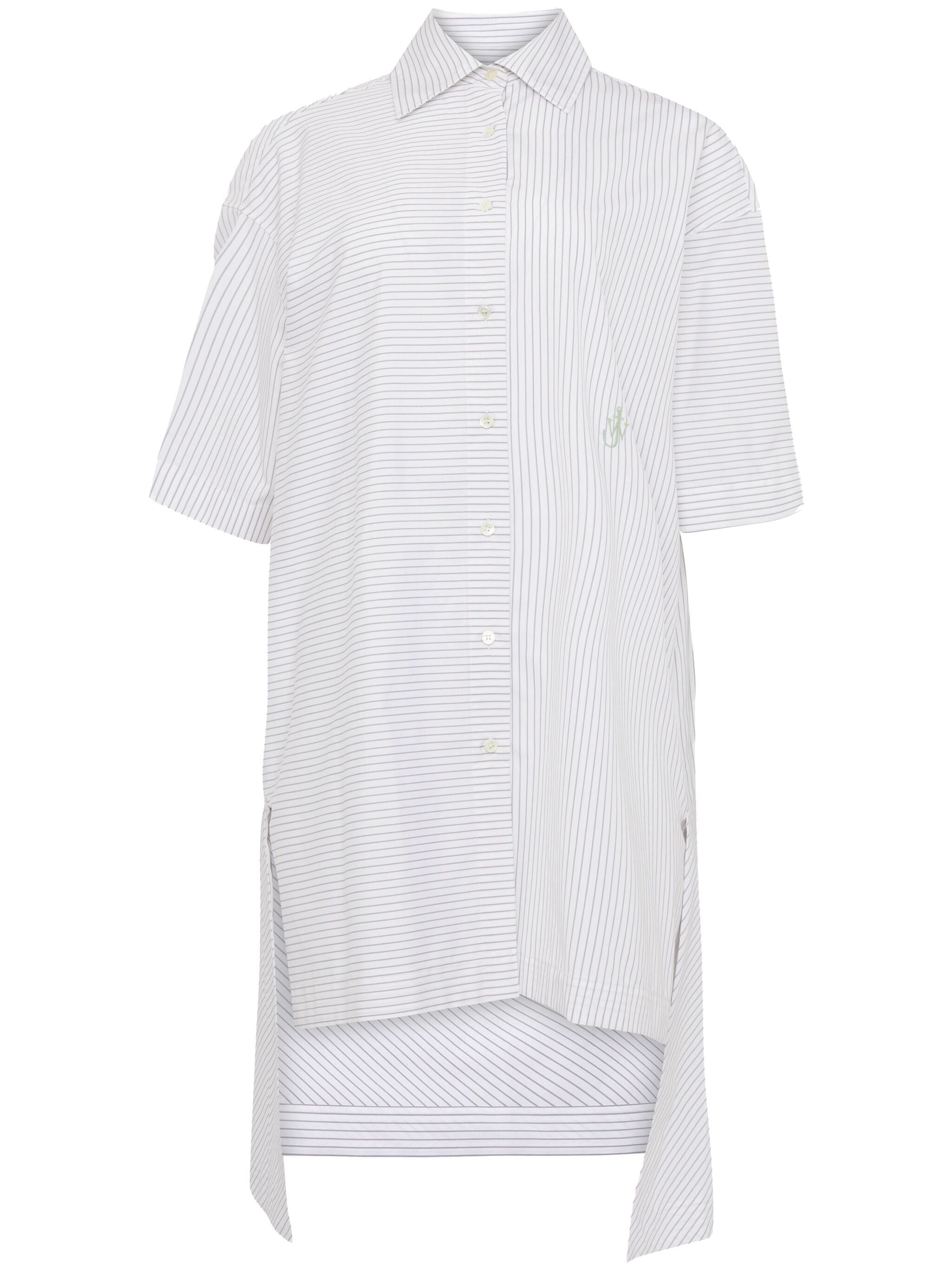 JW ANDERSON Short Sleeve Step Hem Mini Shirt Dress