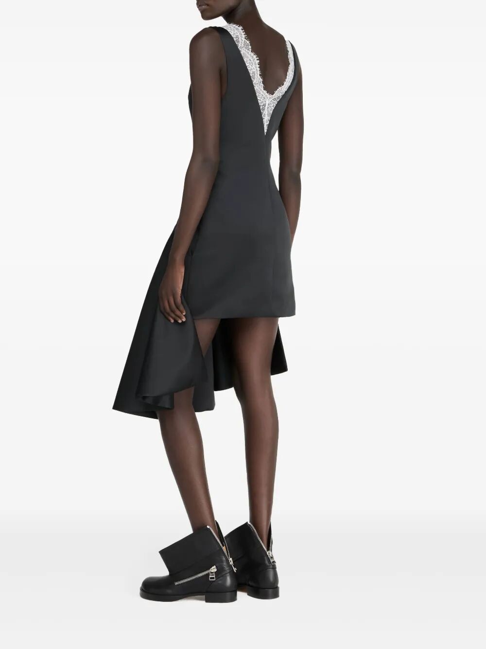 JW ANDERSON Draped Hem V Neck Mini Dress