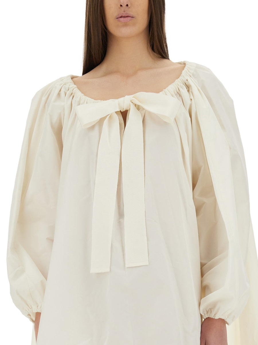 PATOU Oversized Ruffle Hem Mini Dress (Size 34)